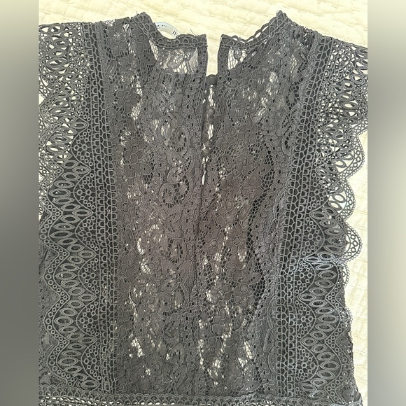 Zara Black Lace Crochet Blouse - Picture 5 of 9